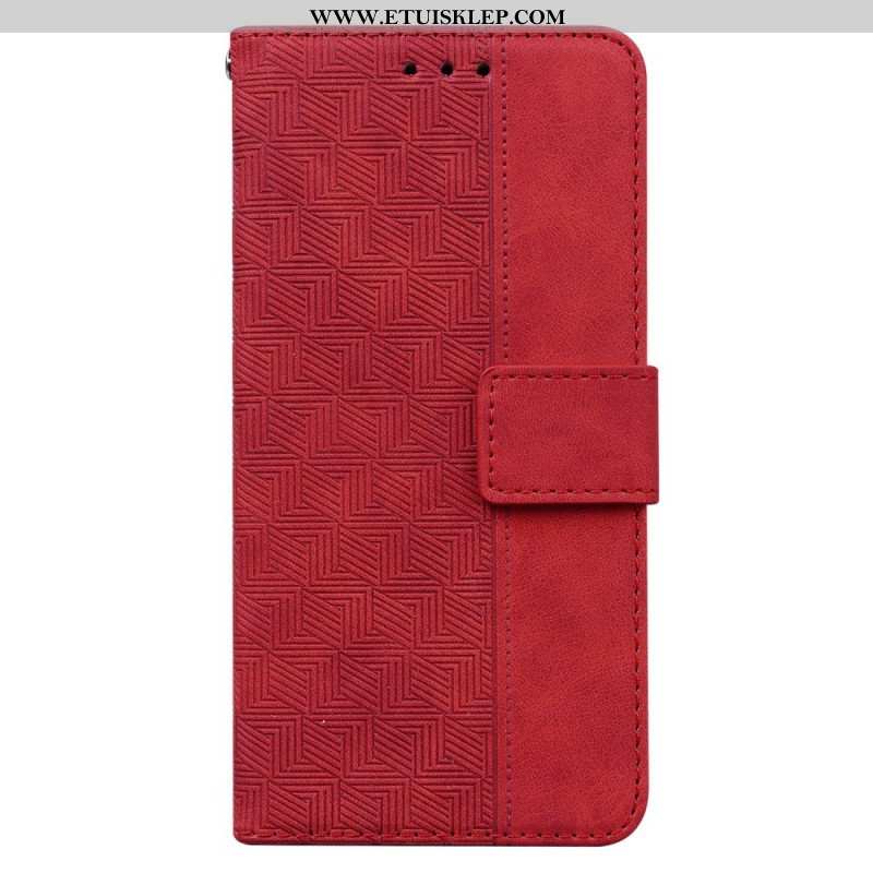 Etui Folio do Xiaomi Redmi Note 11 / 11S z Łańcuch Pasiasty Wzór